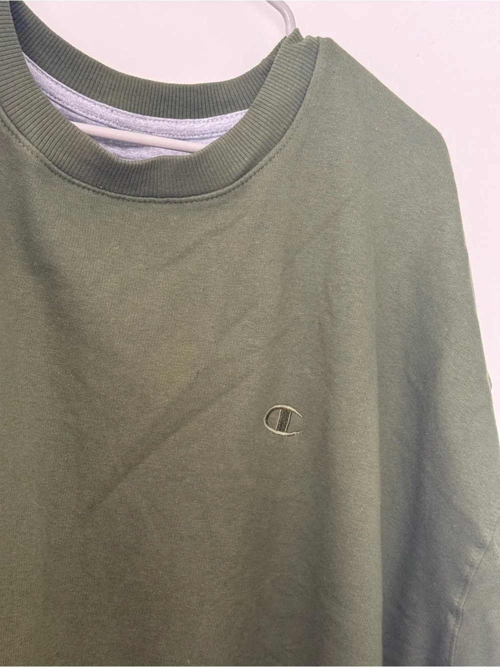 Champion Olive Green Men's Crewneck Sweatshirt